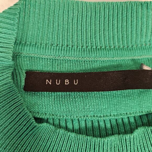 NUBU Studio Hungarian Dress Bodycon Ribbed Long Sleeve Cut Out Size Midi Stretch - Picture 9 of 14